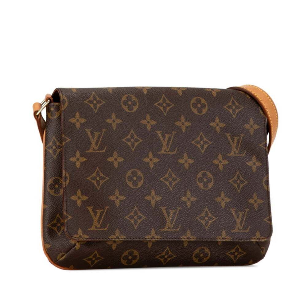 LOUIS VUITTON Authentic Brown Monogram Leather Shoulder Bag - Picture 2 of 7